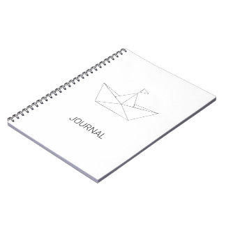 Carnet Bateau en papier mignon minimaliste Nom personnali