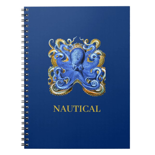Carnet Bateau nautique Beach House Octopus Custom (Devant)