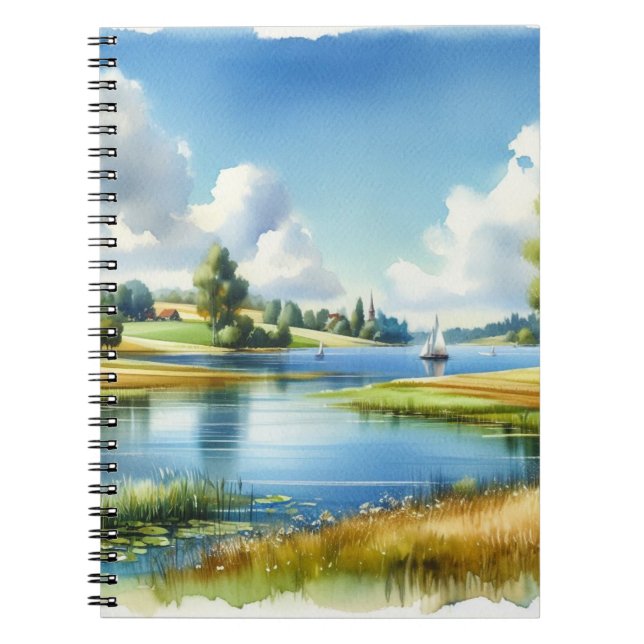 Carnet Bateau Sur Un Lac (Devant)