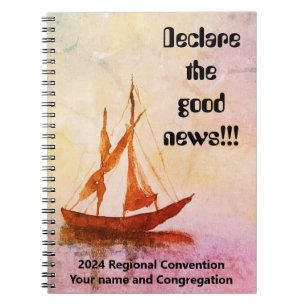 Carnet Bateau Watercolor - Convention JW 2024
