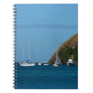 Carnet Bateaux à voile dans la baie Blancs et Bleus Nauti