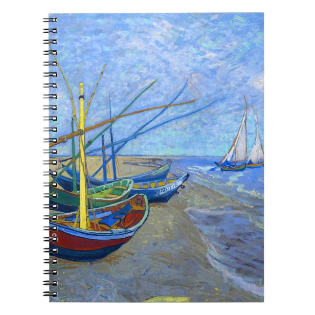 Carnet Bateaux De Pêche Plage Saintes-Maries Van Gogh Fin (Devant)