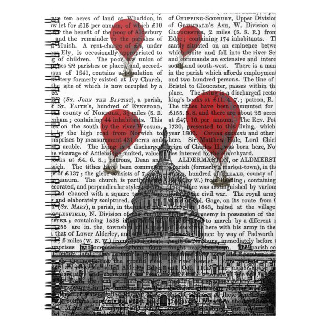 Carnet Bâtiment du Capitole américain et ballons à air ch (Devant)