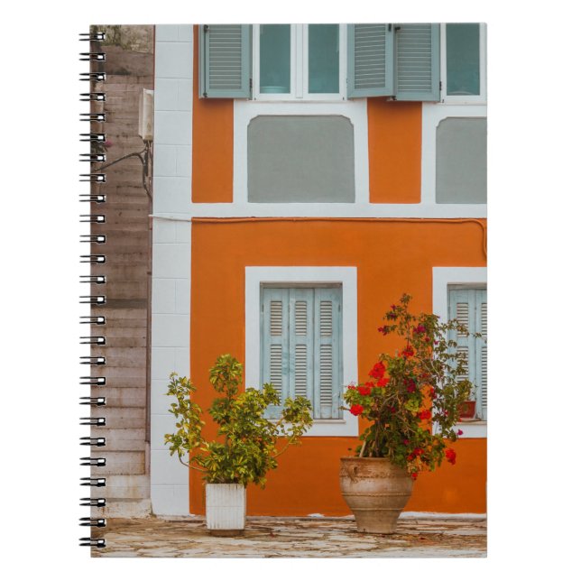 CARNET BÂTIMENT EN BÉTON BLANC ET GRIS ORANGE (Devant)