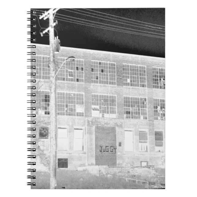 Carnet Bâtiment industriel abandonné - négatif (Devant)