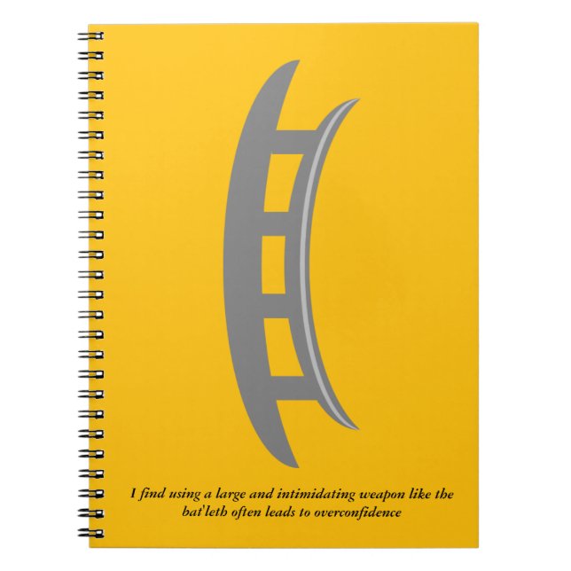 Carnet Bat'leth Spiral Notebook (Devant)