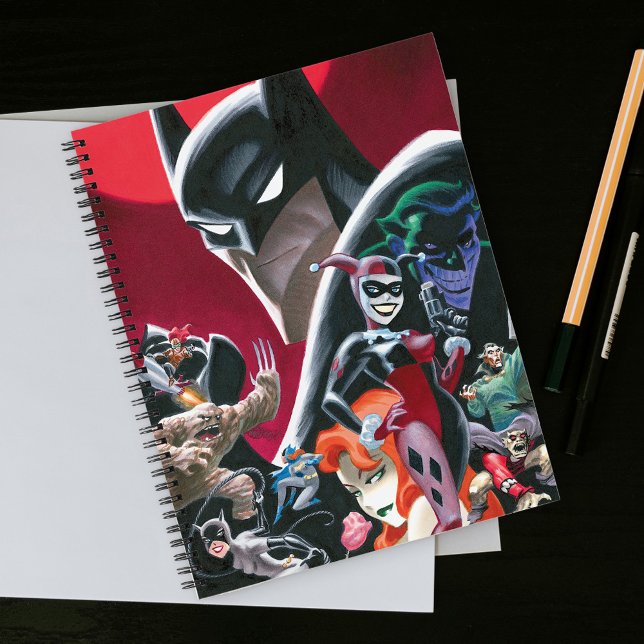 Carnet Batman Adventures Dangereuses Dames & Démons (Notebook on table)