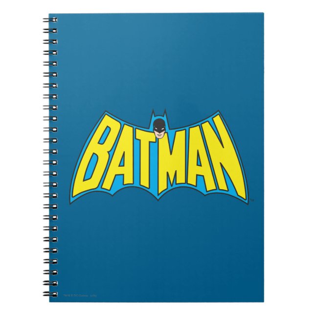 Carnet Batman | Logo Vintage bleu jaune (Devant)