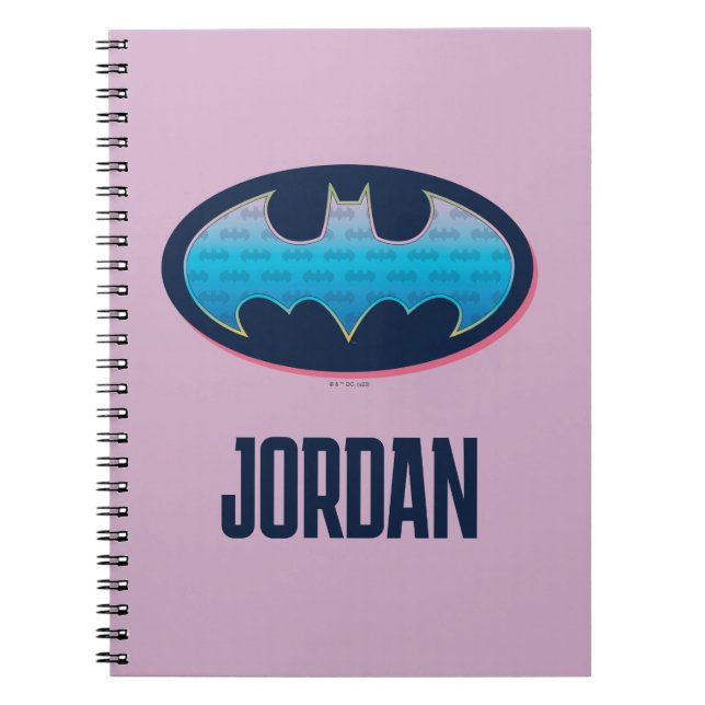 Carnet Batman | Symbole rose et bleu (Devant)