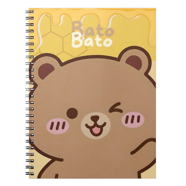 Carnet "Bato Bato" Honey Bear Spiral Notebook  (Devant)