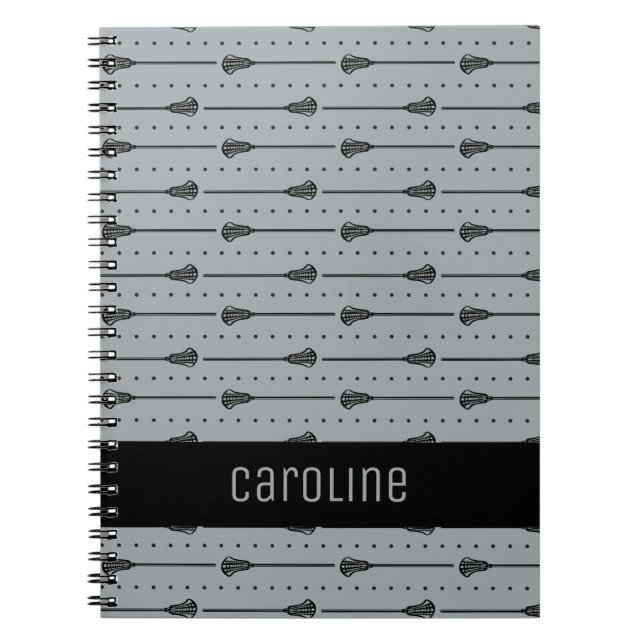 Carnet Bâtons noirs crosse gris et lignes pointillées (Devant)