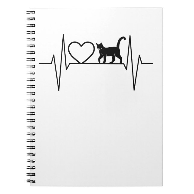 Carnet Battement de coeur de chat (Devant)