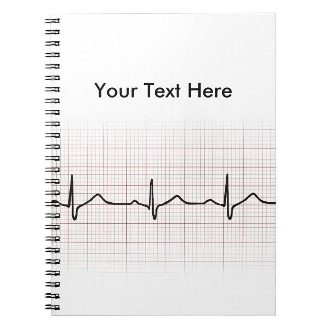 Carnet Battement de coeur d'ECG sur le papier de (Devant)