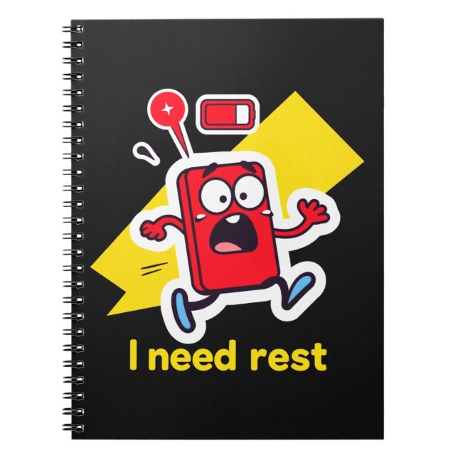 Carnet Batterie amusante : quand l'énergie s'éteint (Devant)