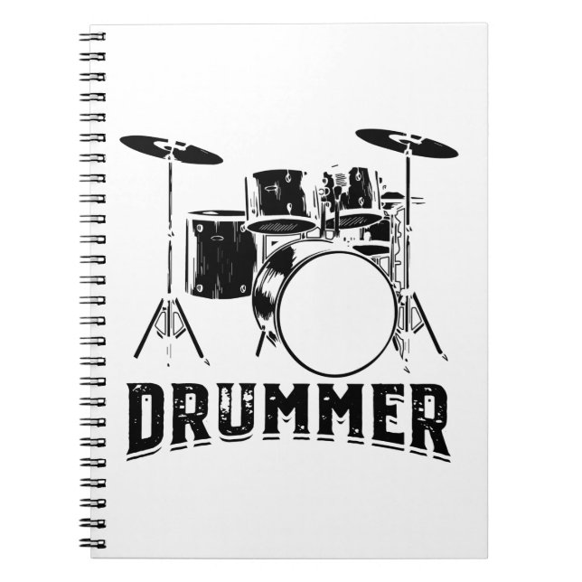 Carnet batteur | Cadeaux de musiciens de tambour (Devant)