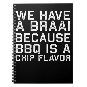 Carnet BBQ Braai Drôle Afrique du Sud Famille Cadeau BB