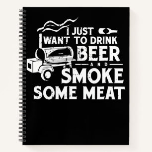 Carnet BBQ Fumer Pitmaster Cadeau Boire Bière Fumer Vian