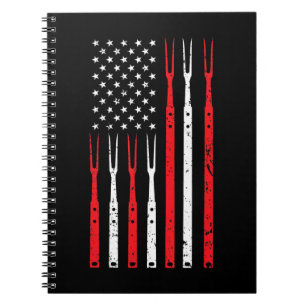 Carnet BBQ Maillot pour homme Cadeau Papa Drapeau patri