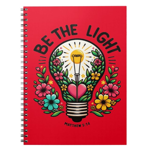 Carnet Be the Light - Inspirational Christian Design (Devant)
