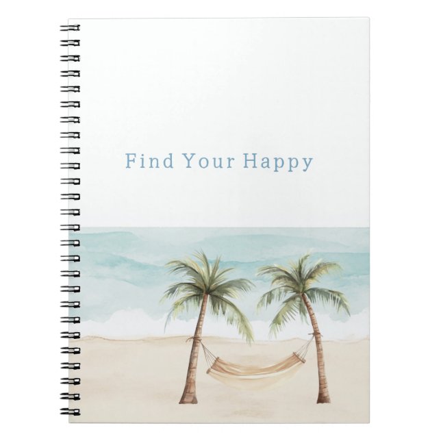 Carnet Beach Find Your Happy Palm Trees Ocean (Devant)