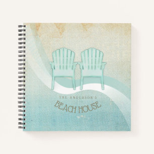 Carnet Beach House Adirondack Chaises Aqua Blue ID623