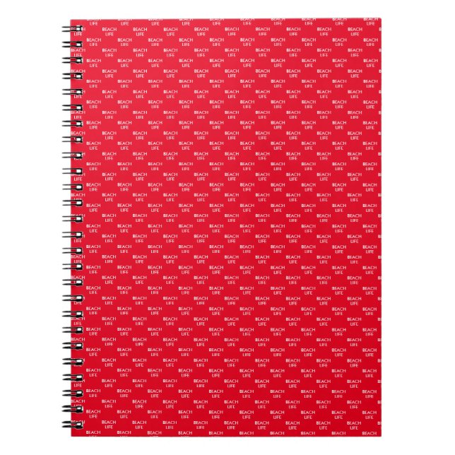 Carnet Beach Life Lifeguard Cadeau Rouge (Devant)