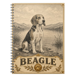 Carnet Beagle, Chien du Patrimoine Vintage