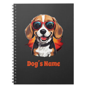 Carnet Beagle cool Avec Lunettes de soleil