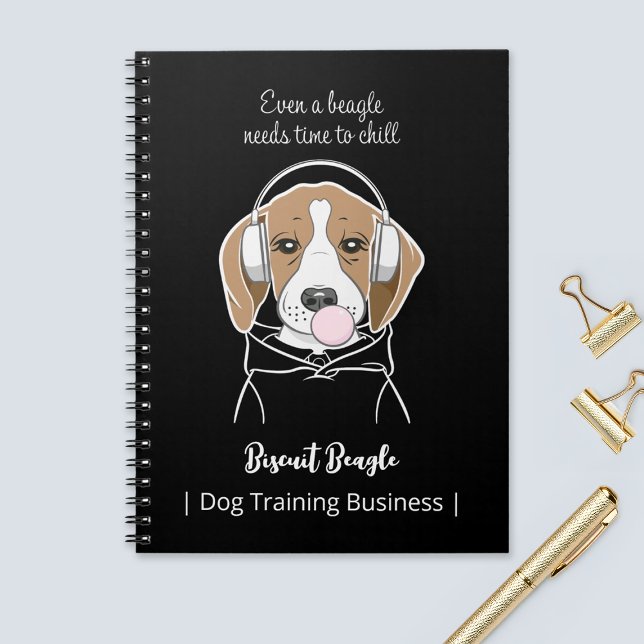 Carnet Beagle décontracté avec un bubble gum Mignon Drôle (Créateur téléchargé)