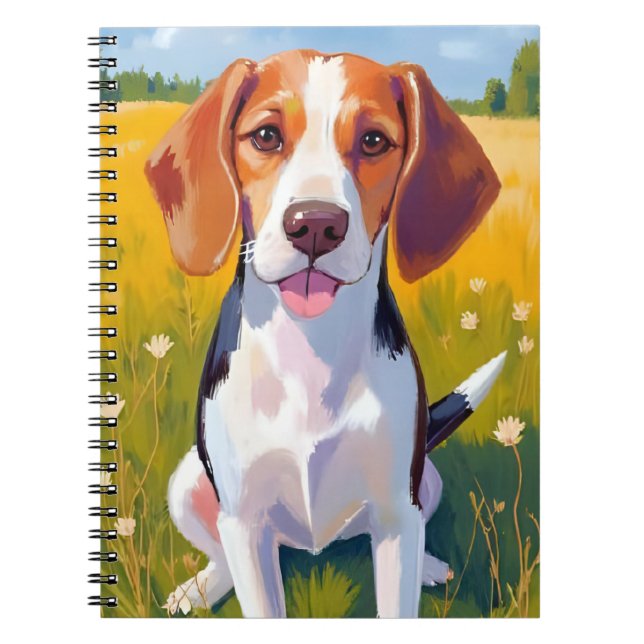 Carnet Beagle | Dog Watercolor Pet Painting (Devant)