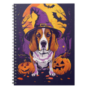 Carnet Beagle éffrayant Halloween Witch Et Citrouille
