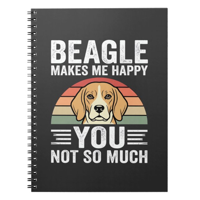 Carnet Beagle Me Rend Heureux Amateur De Chien (Devant)