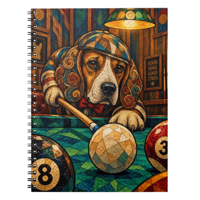 Carnet Beagle, mosaïque géométrique (Devant)