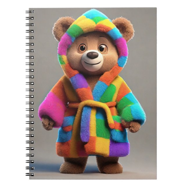 Carnet Bear in a colorful robe (Devant)