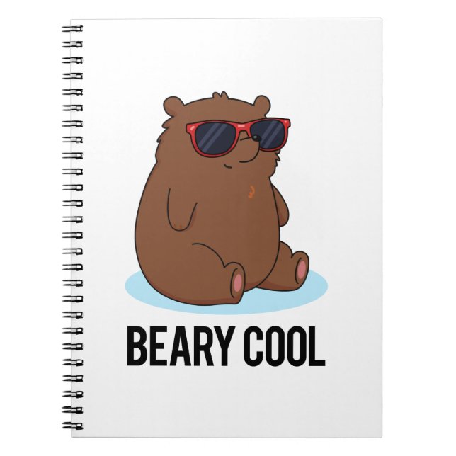 Carnet Beary Cool Funny Brown Bear Pun  (Devant)