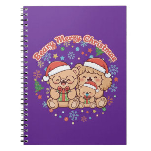 Carnet "Beary Joyeux Noël" Cute Teddy Bear Famille