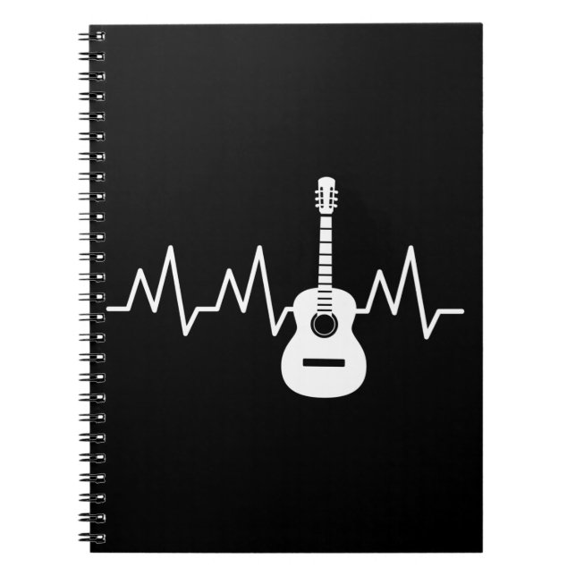 Carnet Beat cardiaque de guitare acoustique (Devant)