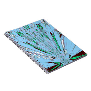 Carnet Beau Aqua Bleu Extraordinaire Motif Art Floral