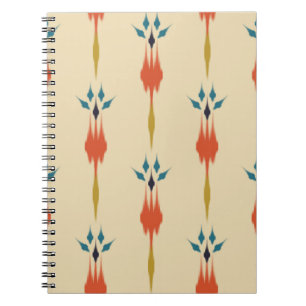Carnet Beau art ethnique abstrait ikat. Kasur sans coutur