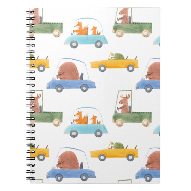 Carnet Beau bébé motif sans soudure avec mignonette (Devant)