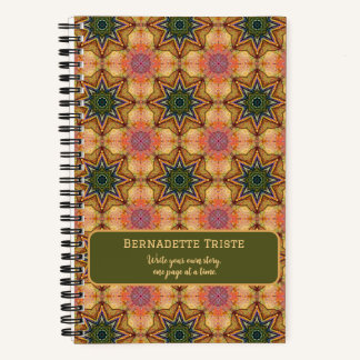 Carnet Beau bijou Toned Orange Nom Dit Étoile