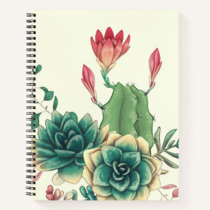 Carnet Beau Cactus À Fleur