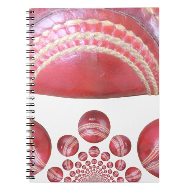 Carnet Beau Cricket Ball Art Design (Devant)