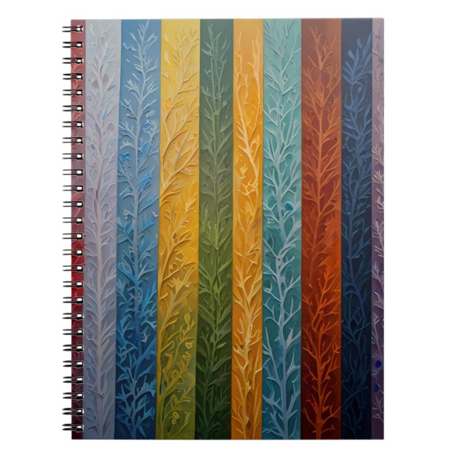 Carnet Beau cristal de glace multicolore plissé (Devant)