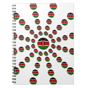 Carnet Beau Drapeau circulaire kenyan : Un design radial