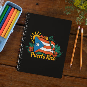 Carnet Beau Drapeau Floral Porto Rico