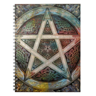 Carnet Beau et coloré pentagramme païen