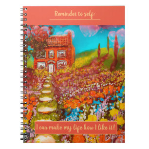 Carnet Beau Jardin Fleur Cottage avec Souhait Anniversair