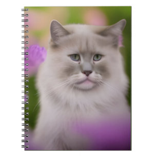 Carnet Beau Maine Coon Himalayan Chat