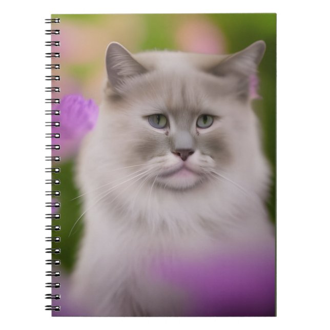 Carnet Beau Maine Coon Himalayan Chat (Devant)